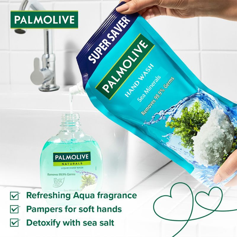 Palmolive Naturals Sea Minerals Liquid Hand Wash, Removes 99.9% Germs