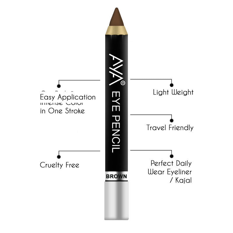 AYA Eye Pencil For Kajal/Eyeliner - Brown