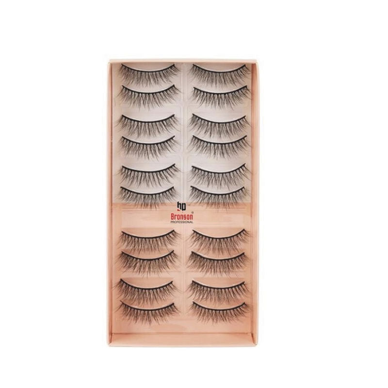 Bronson Professional Eyelash Set 3D False Long And Natural Eye Makeup No. L12