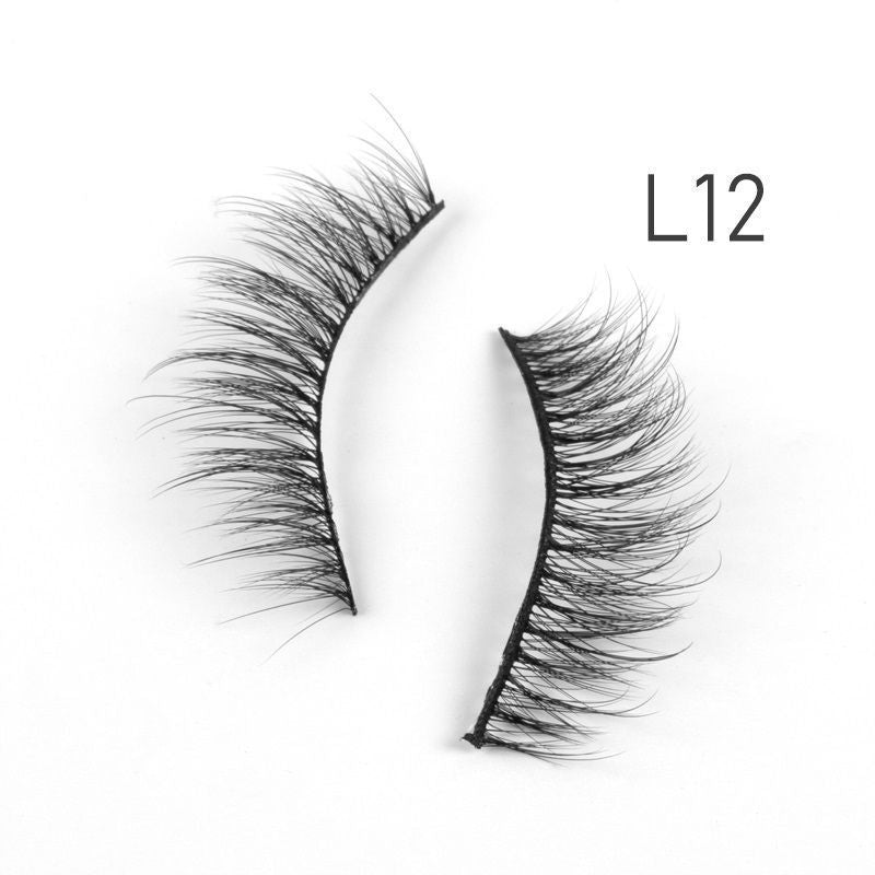 Bronson Professional Eyelash Set 3D False Long And Natural Eye Makeup No. L12