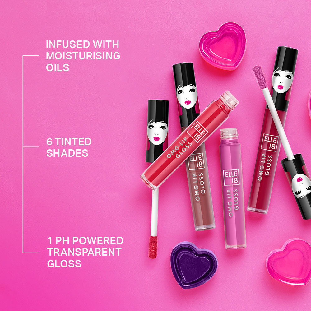 Elle 18 OMG Non sticky Tinted Lip Gloss with Jojoba Oil
