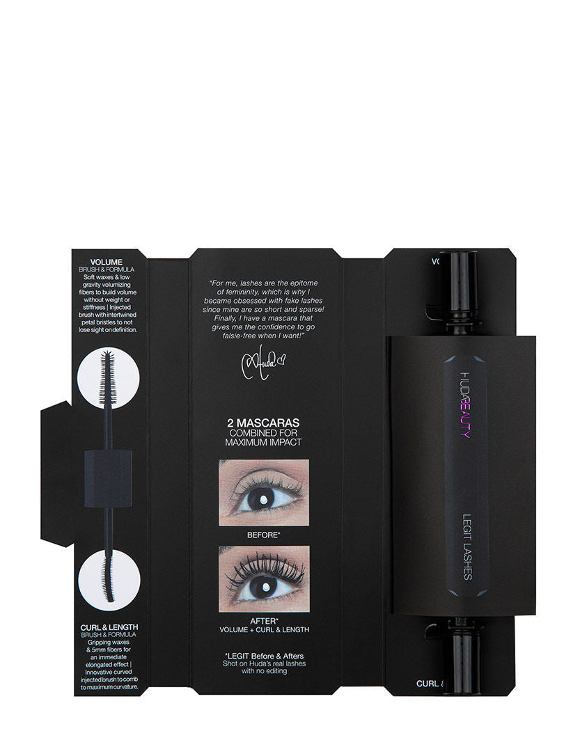 Huda Beauty Legit Lashes Double-ended Mascara Very Vanta Extreme Black