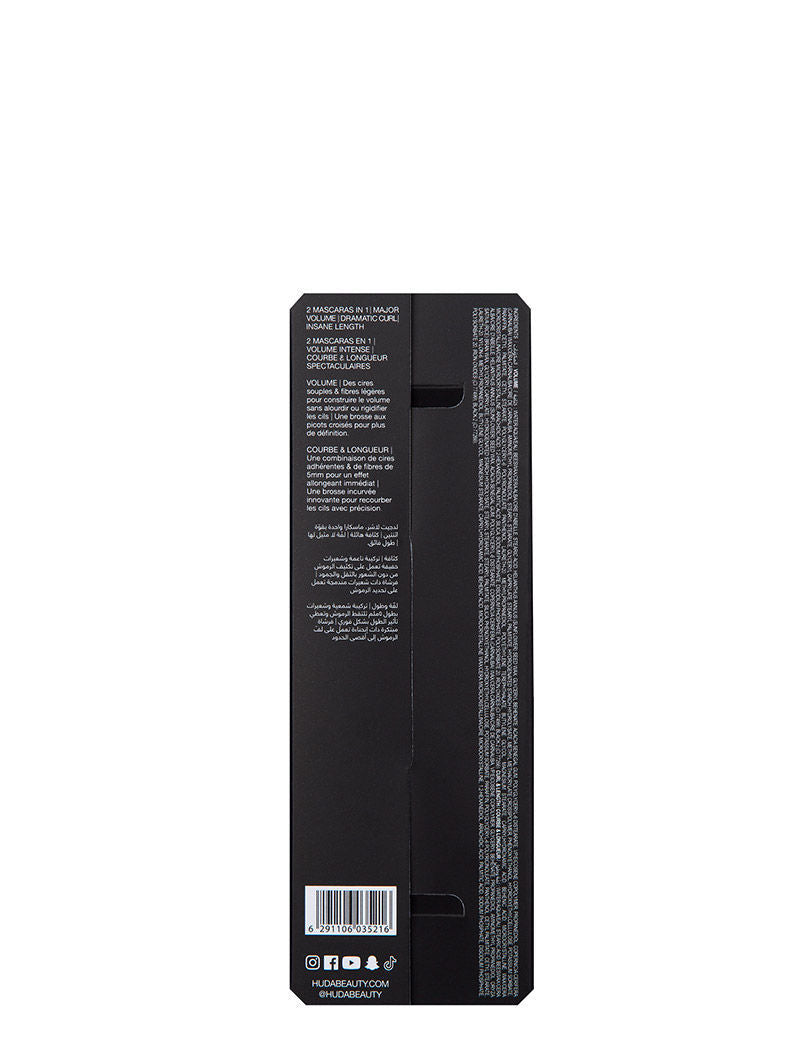 Huda Beauty Legit Lashes Double-ended Mascara Very Vanta Extreme Black