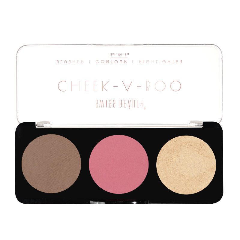 Swiss Beauty Cheek-A-Boo 3 In One Blushe Contour And Highlighter