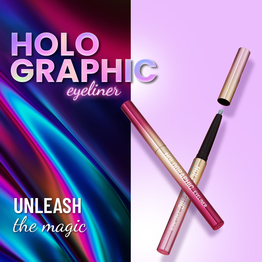 Swiss Beauty Holographic Eyeliner , Multi Chrome Effect , Water -Proof ,Smudge Proof