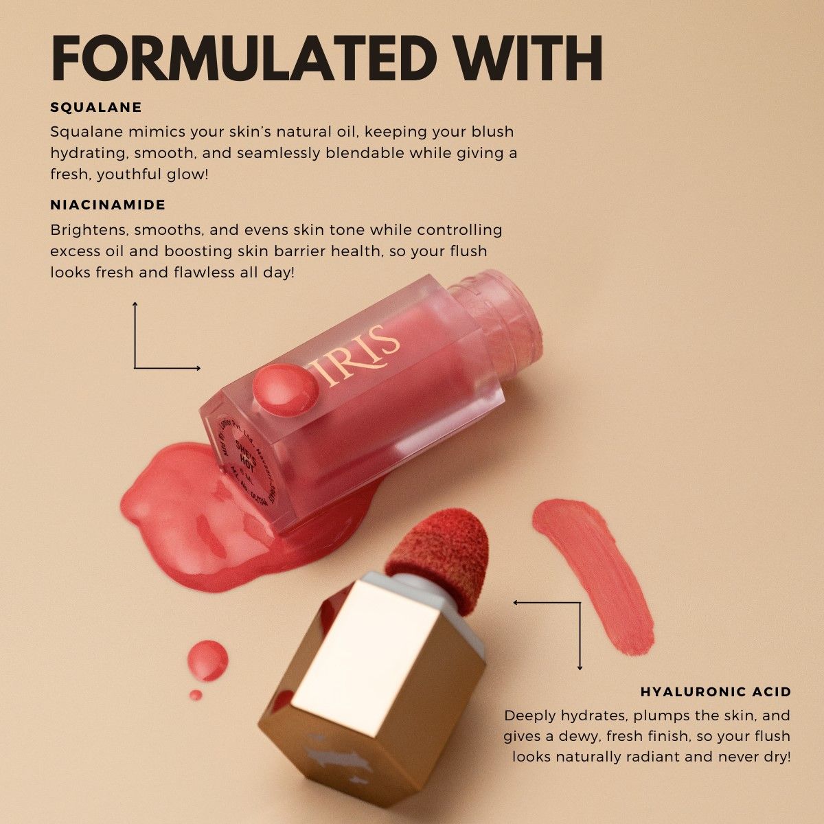 IRIS COSMETICS Oh! She Blushes Liquid Blush