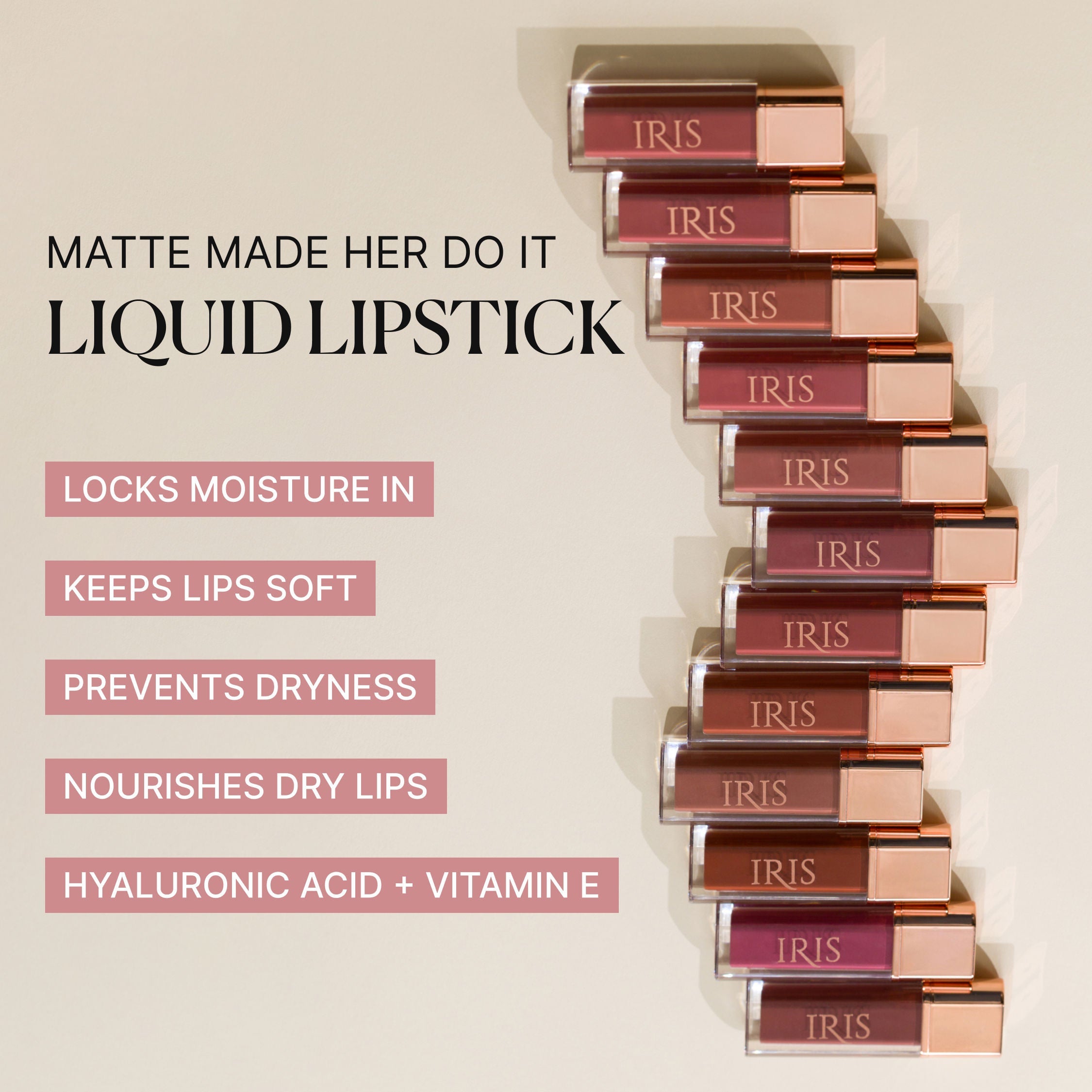 IRIS COSMETICS Matte Made Her Do It Liquid Lipstick