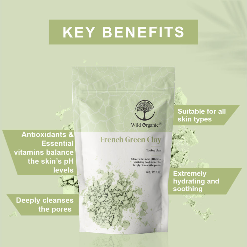 Wild Organic French Green Toaning Clay Powder