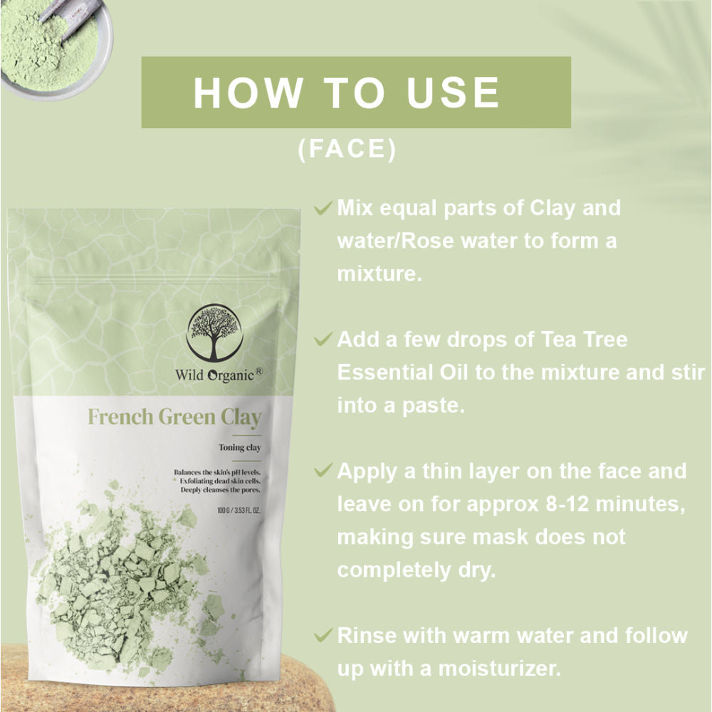 Wild Organic French Green Toaning Clay Powder
