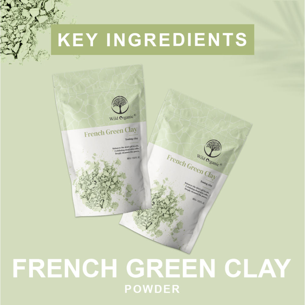 Wild Organic French Green Toaning Clay Powder