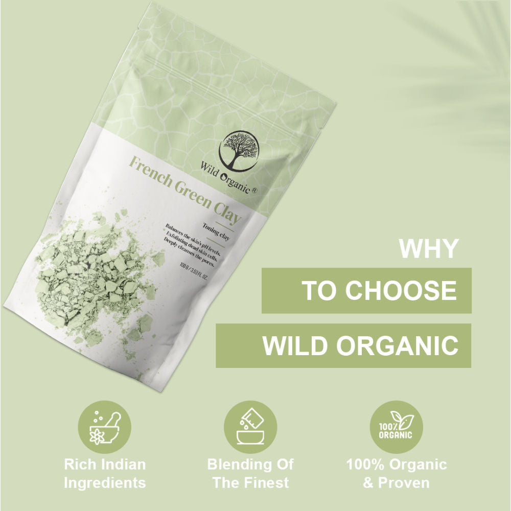 Wild Organic French Green Toaning Clay Powder