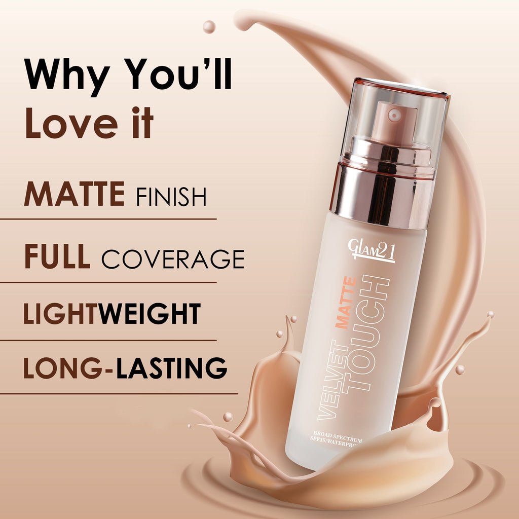 GLAM21 Velvet Touch Oil Control Foundation with SPF35