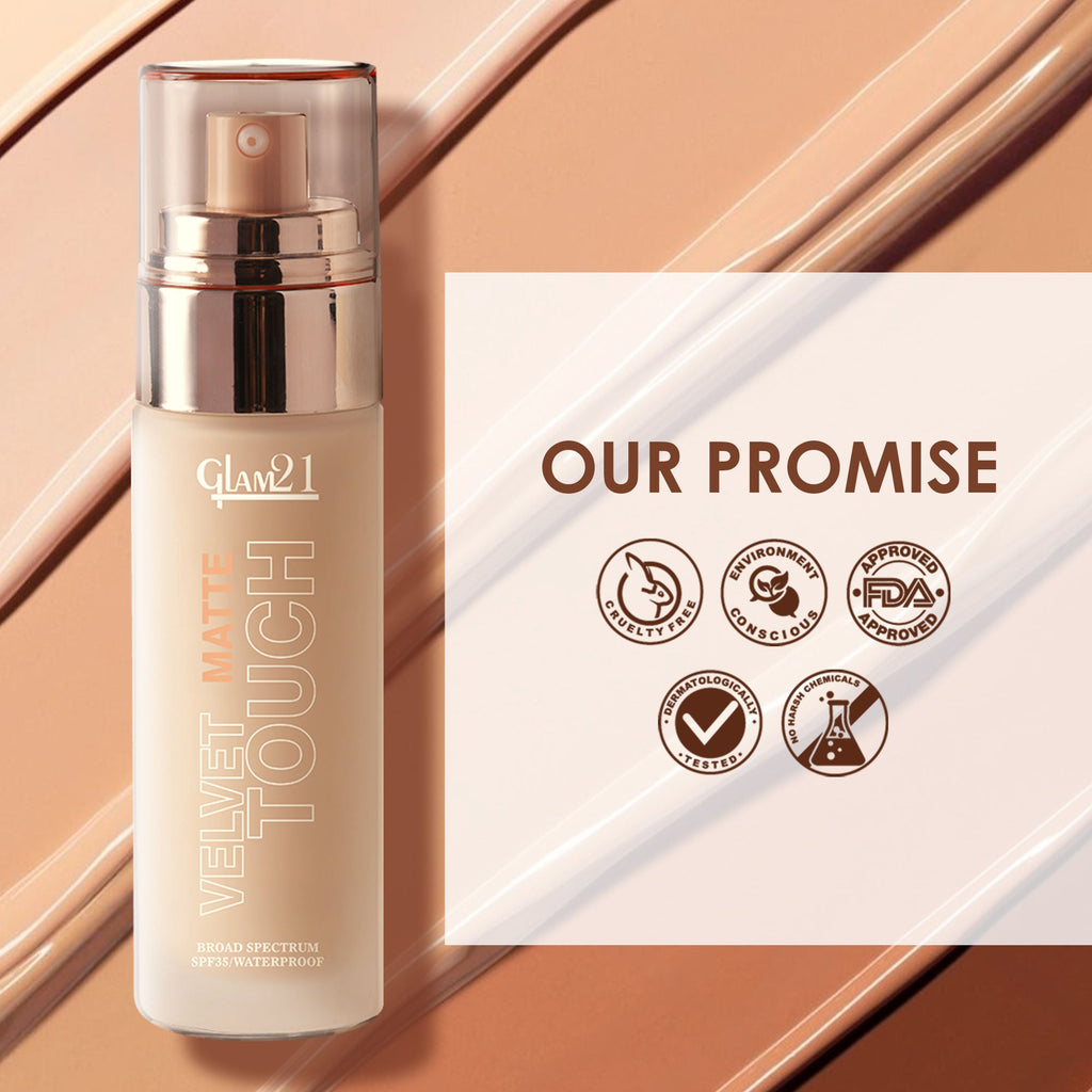 GLAM21 Velvet Touch Oil Control Foundation with SPF35