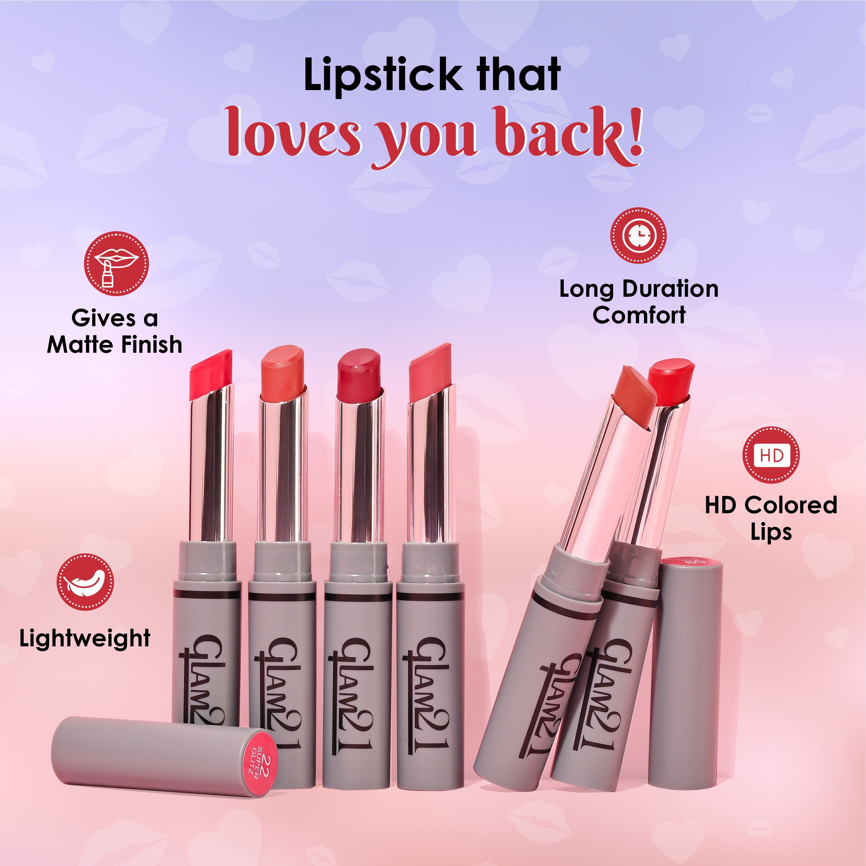GLAM21 Long Lasting Non-transfer Lipstick