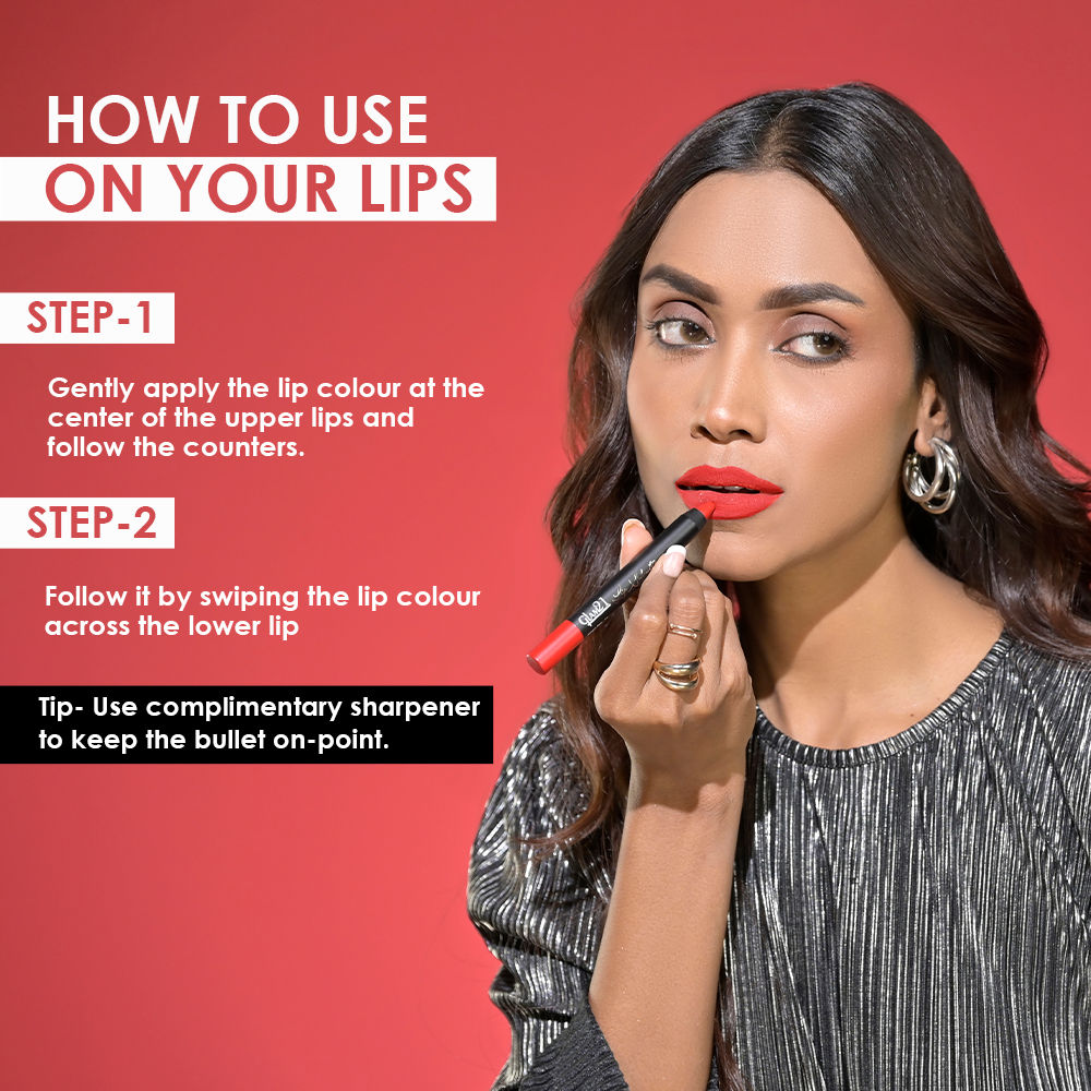 GLAM21 Lip Seduction Non- Transfer Crayon Lipstick