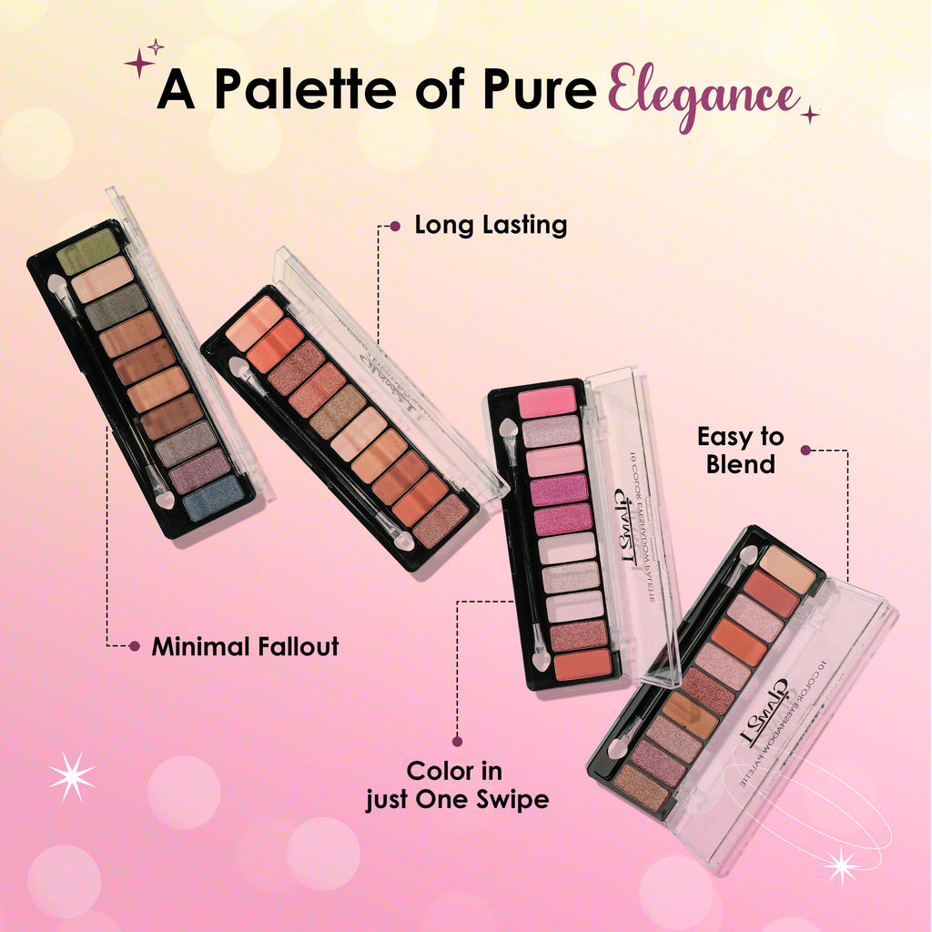 GLAM21 10 Colors Eyeshadow Palette