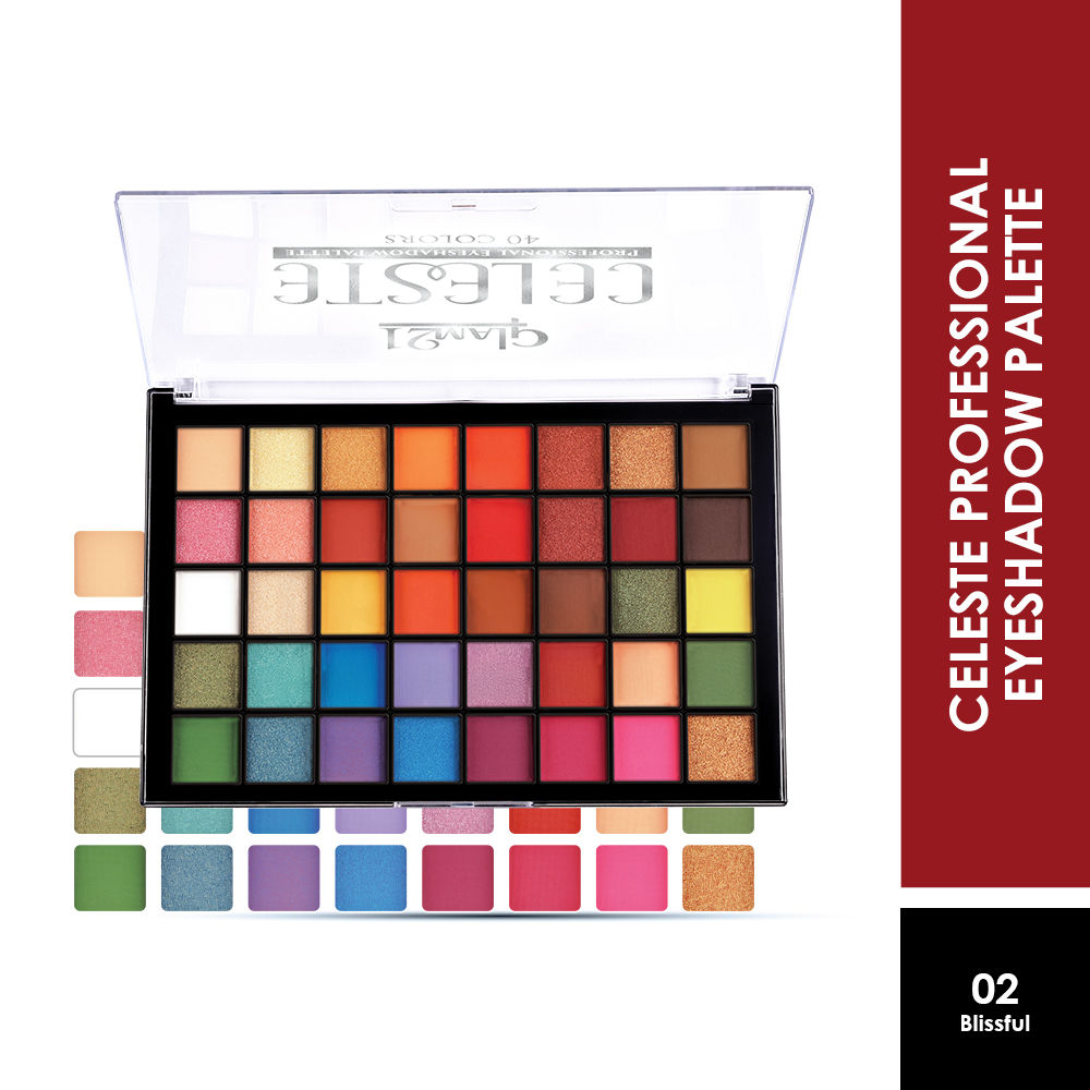 GLAM21 Celeste Professional 40 Colors Eyeshadow Palette