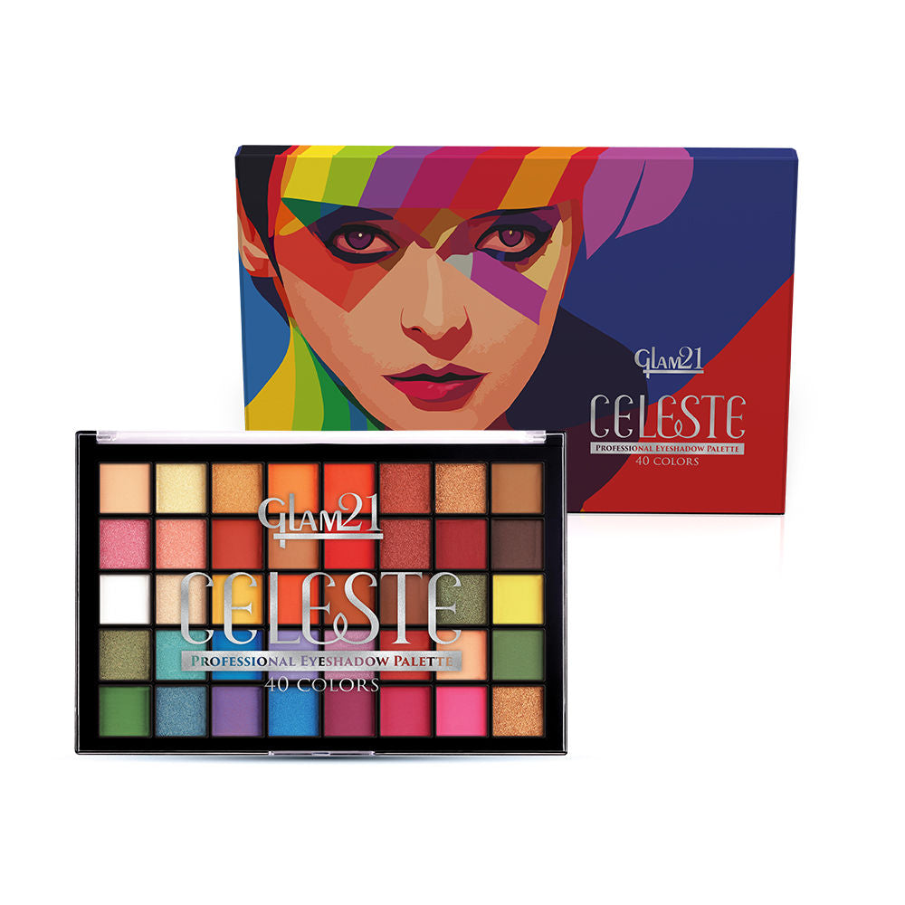 GLAM21 Celeste Professional 40 Colors Eyeshadow Palette