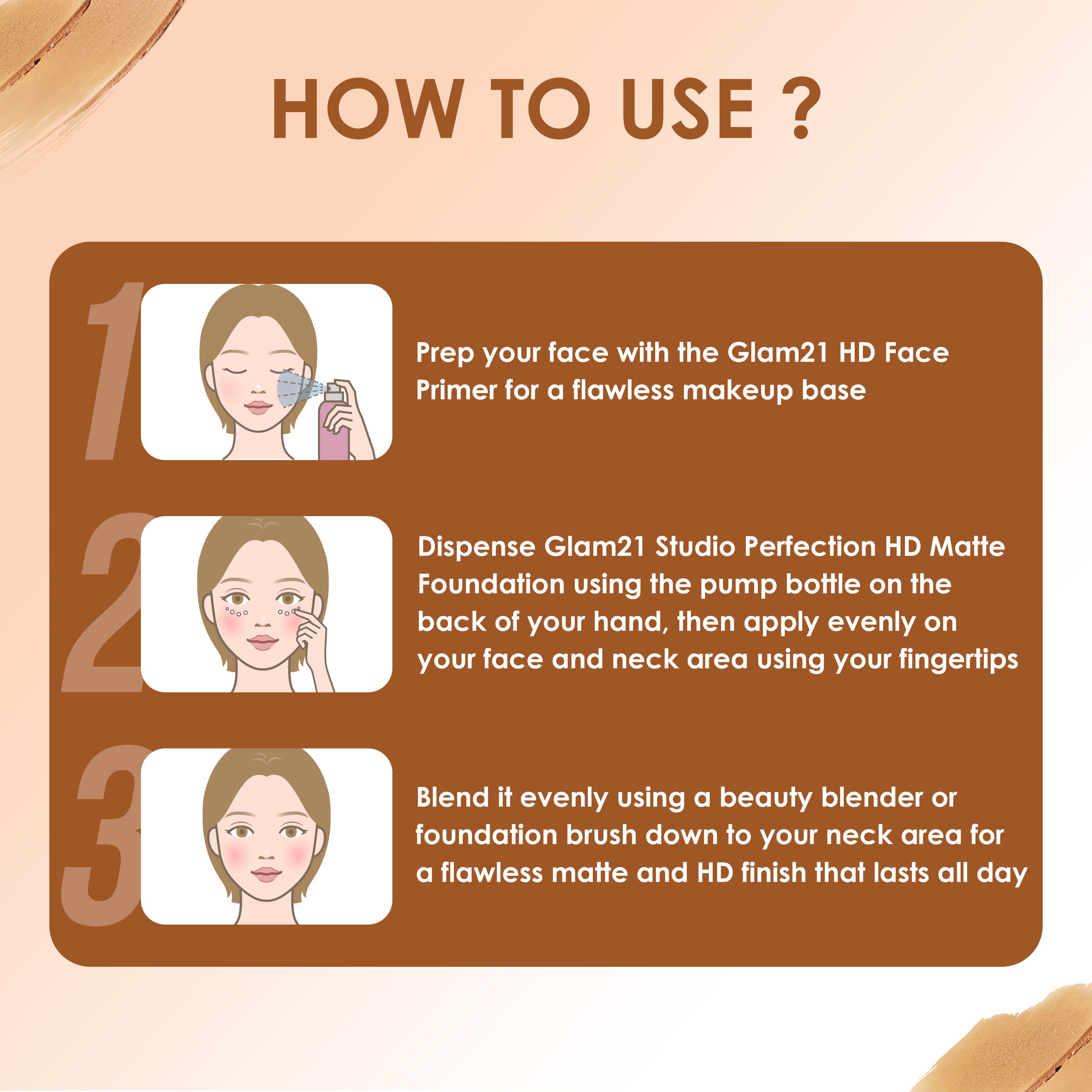 GLAM21 Studio Perfection HD Matte Long Stay Water Proof Foundation