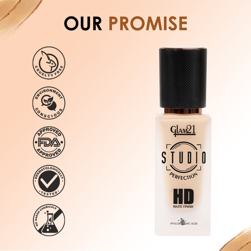 GLAM21 Studio Perfection HD Matte Long Stay Water Proof Foundation