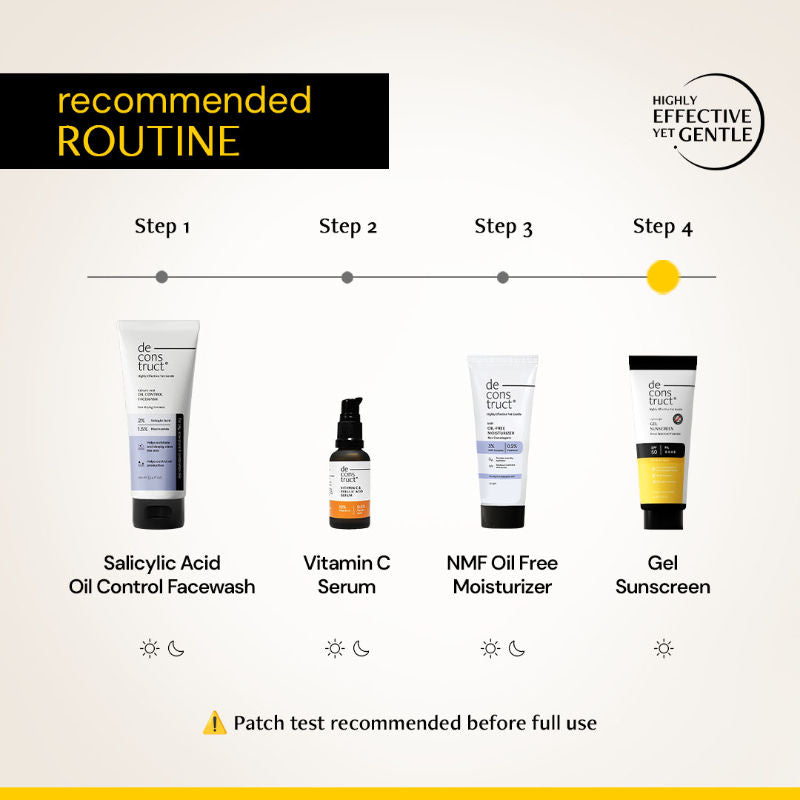 Deconstruct Gel Sunscreen SPF 50+ PA+++, No White Cast, Lightweight, Non-Greasy - In - Vivo Tested