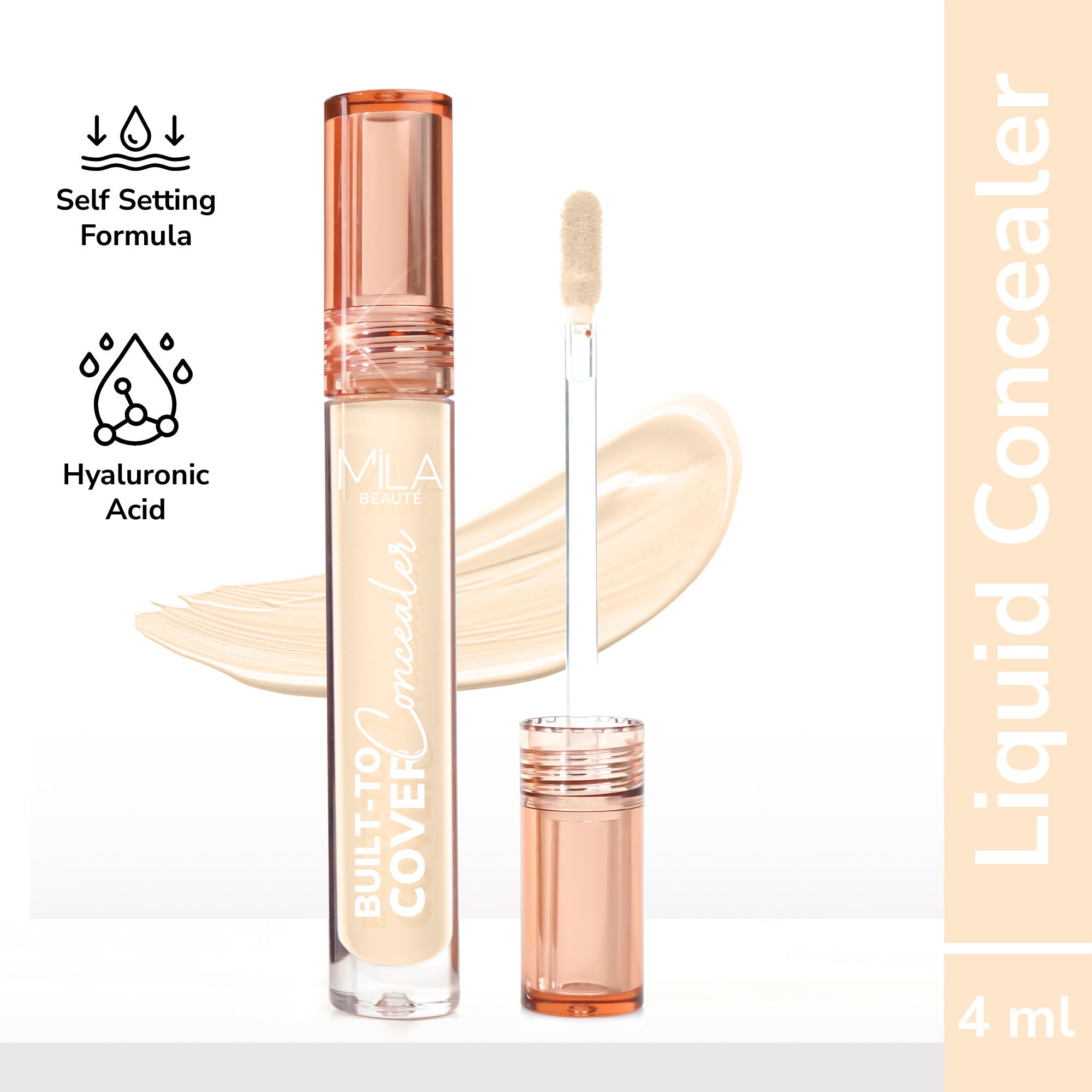 Mila Beauté Built To Cover Matte Liquid Concealer With SPF 15 & Hyaluronic Acid