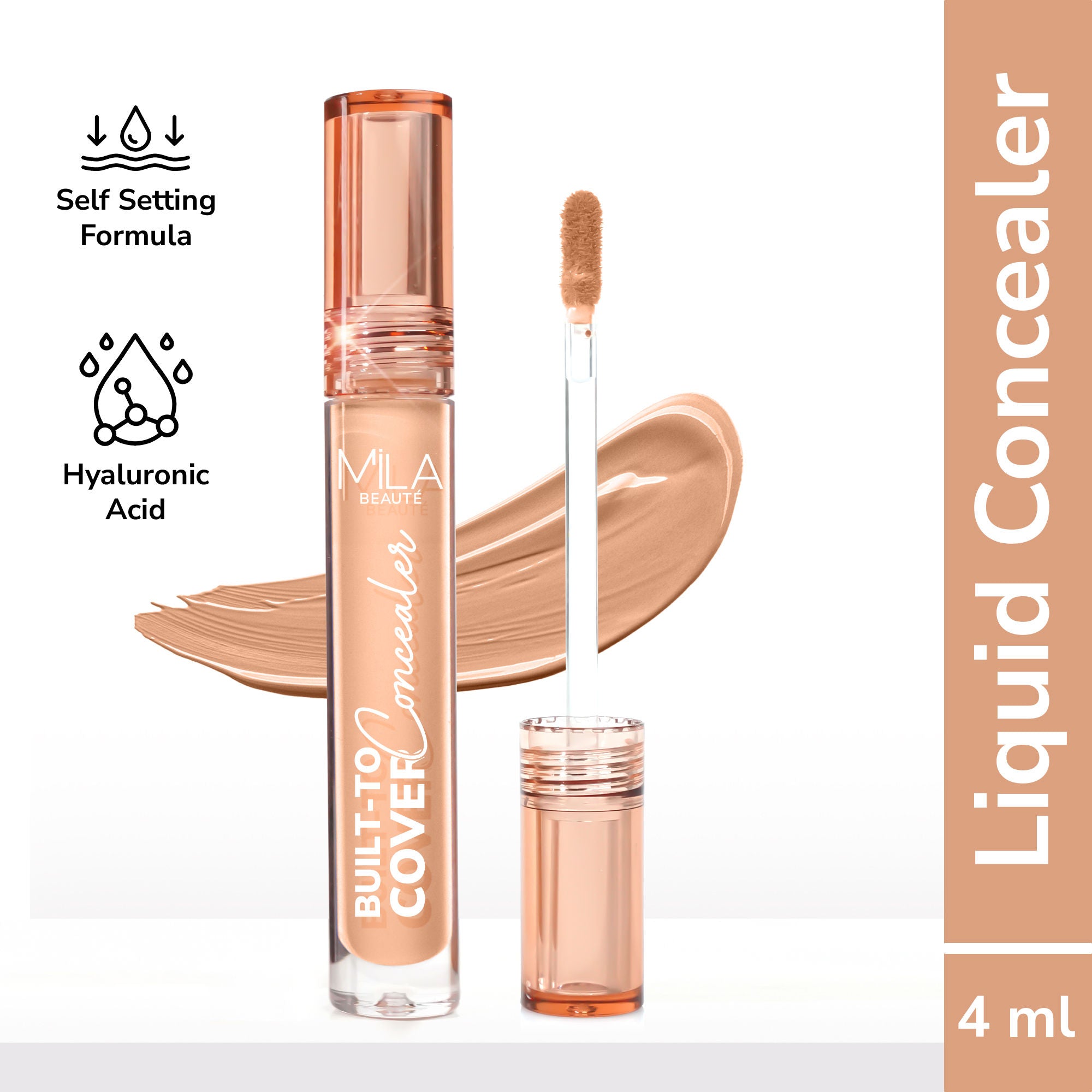 Mila Beauté Built To Cover Matte Liquid Concealer With SPF 15 & Hyaluronic Acid
