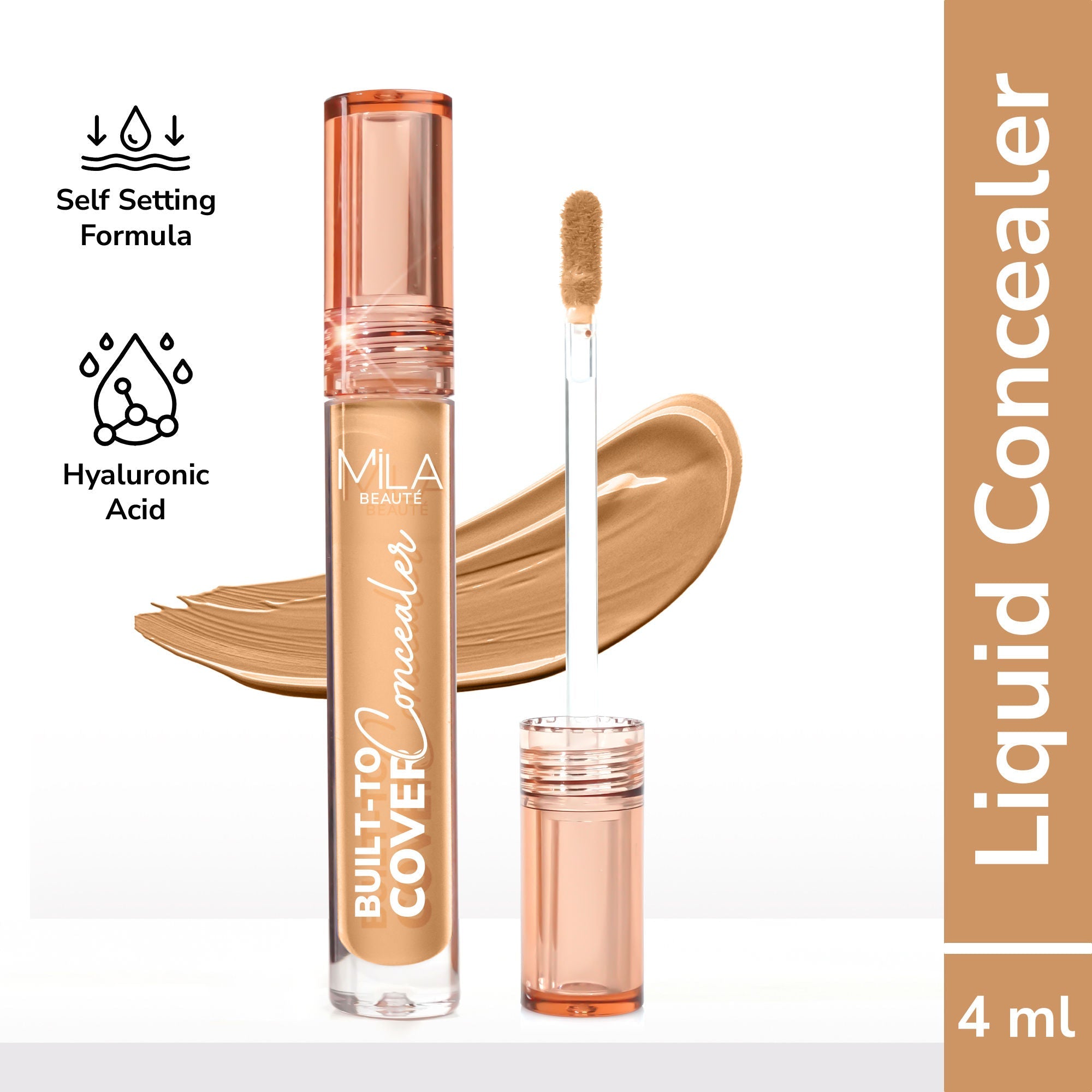 Mila Beauté Built To Cover Matte Liquid Concealer With SPF 15 & Hyaluronic Acid