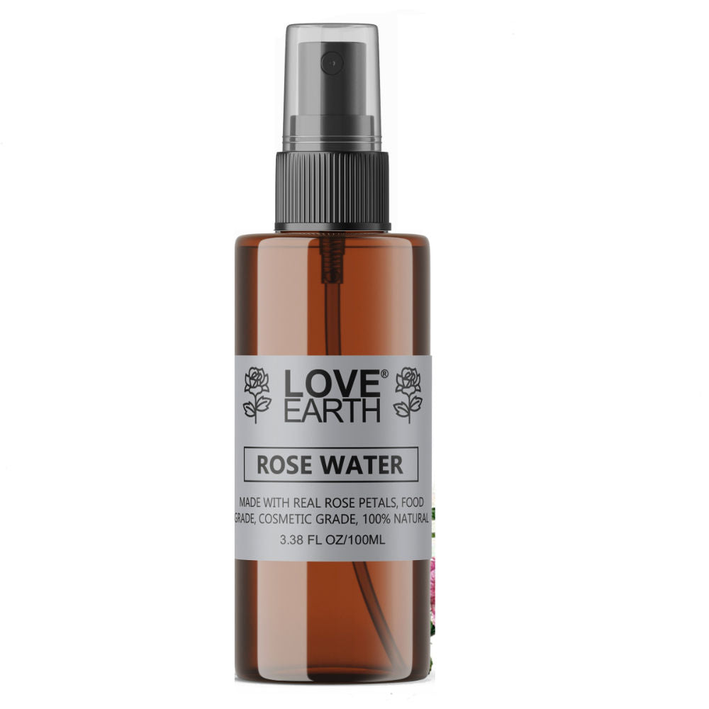 Love Earth Rose Water Gulab Jal Face Mist Toner with Rose for Skin Hydration and Natural Glow