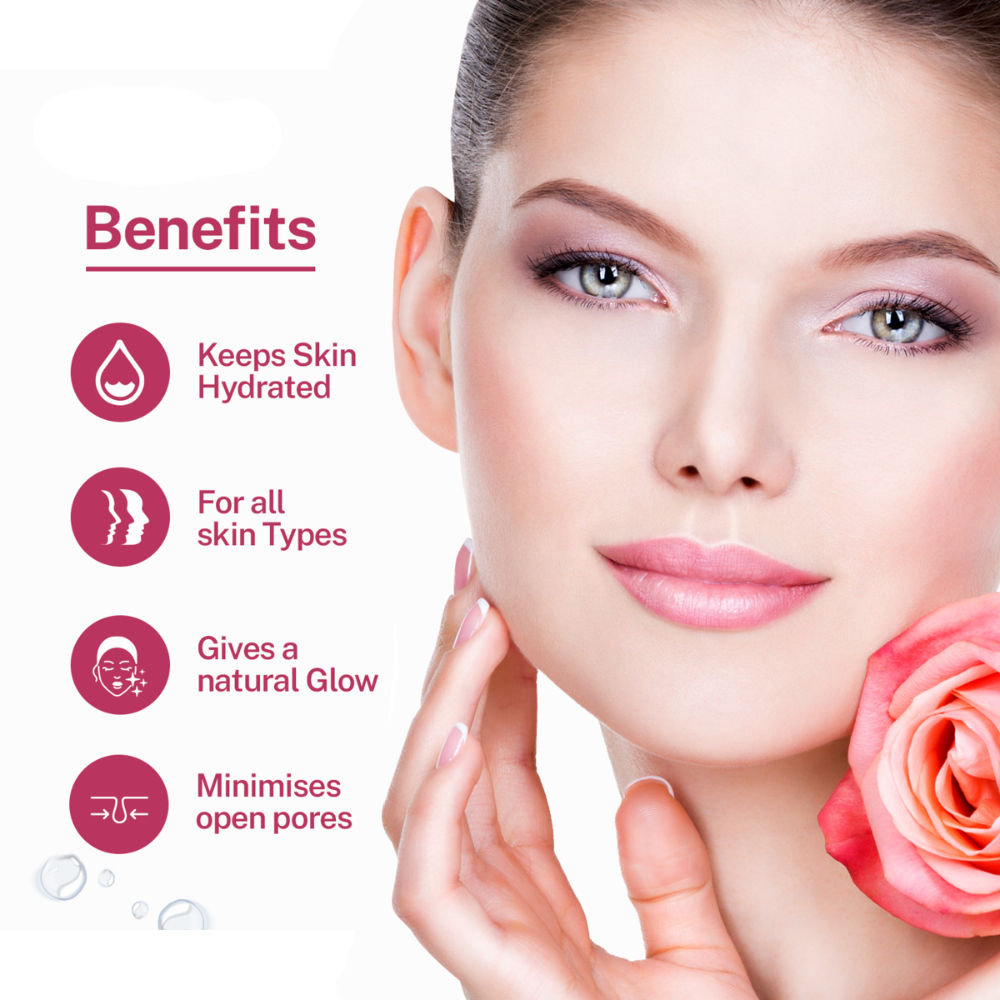 Love Earth Rose Water Gulab Jal Face Mist Toner with Rose for Skin Hydration and Natural Glow