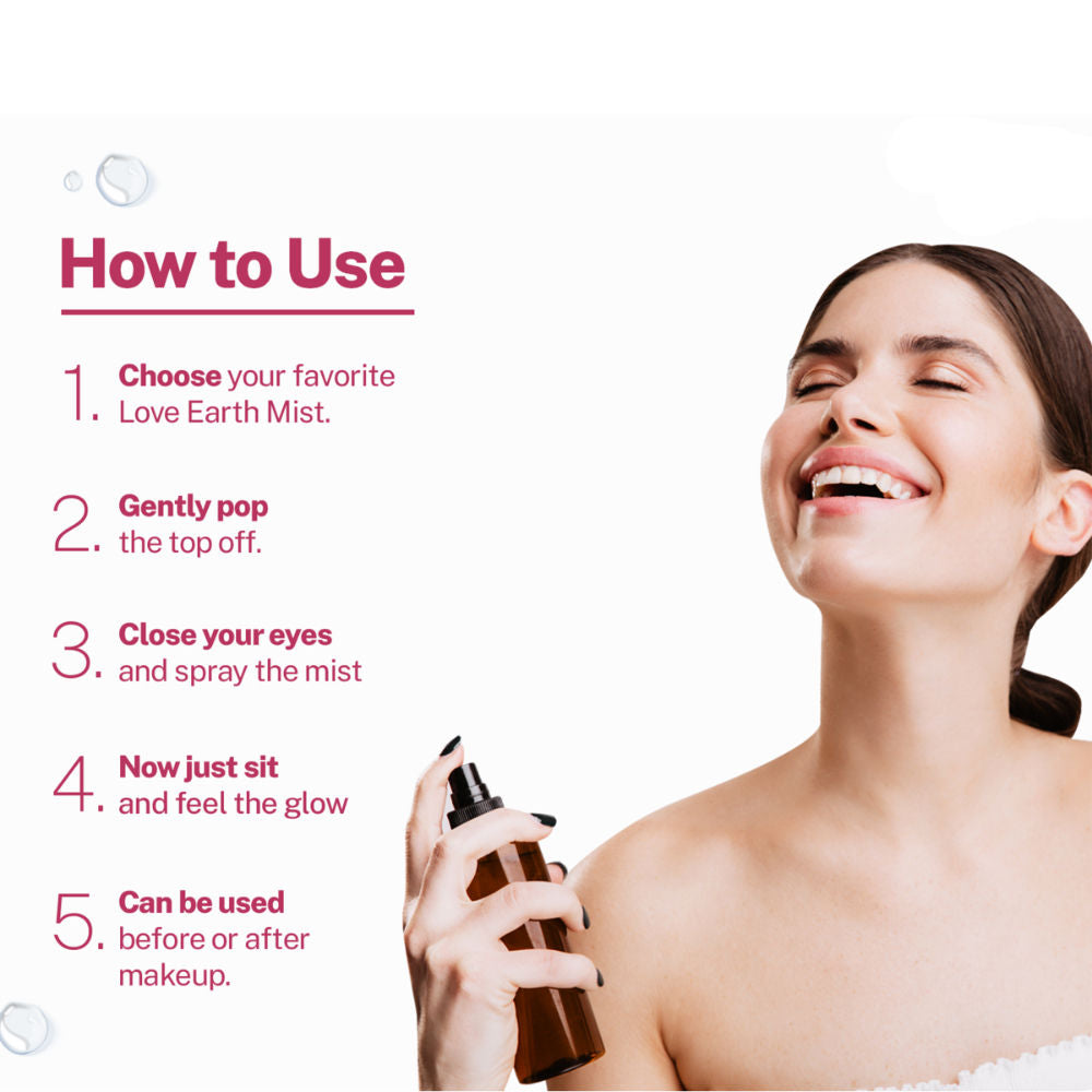 Love Earth Rose Water Gulab Jal Face Mist Toner with Rose for Skin Hydration and Natural Glow