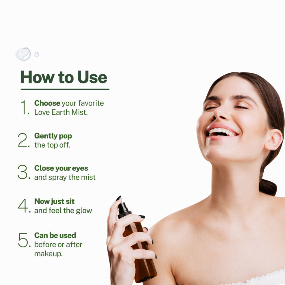 Love Earth Jasmine Mogra Face Mist Toner with Jasmine Oil for Instant Glow & Even Skin Tone