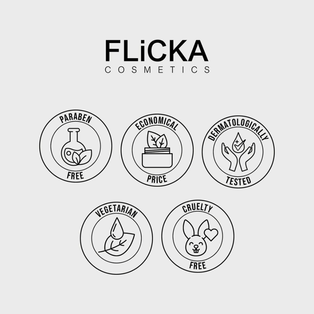 FLiCKA Pro HD Liquid Foundation High Coverage Dewy Finish SPF 16Hr Long Wear