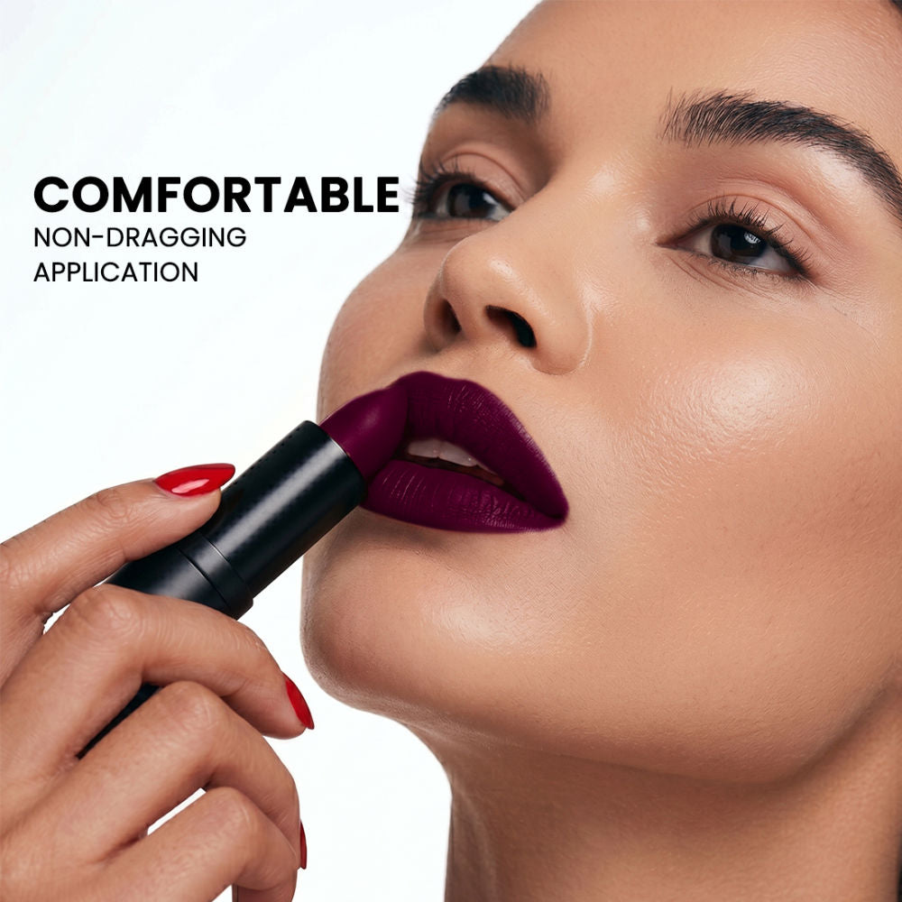 Flicka Tomato Bullet Lipstick Long Lasting Lightweight Intense Pigment Rich Matte Finish