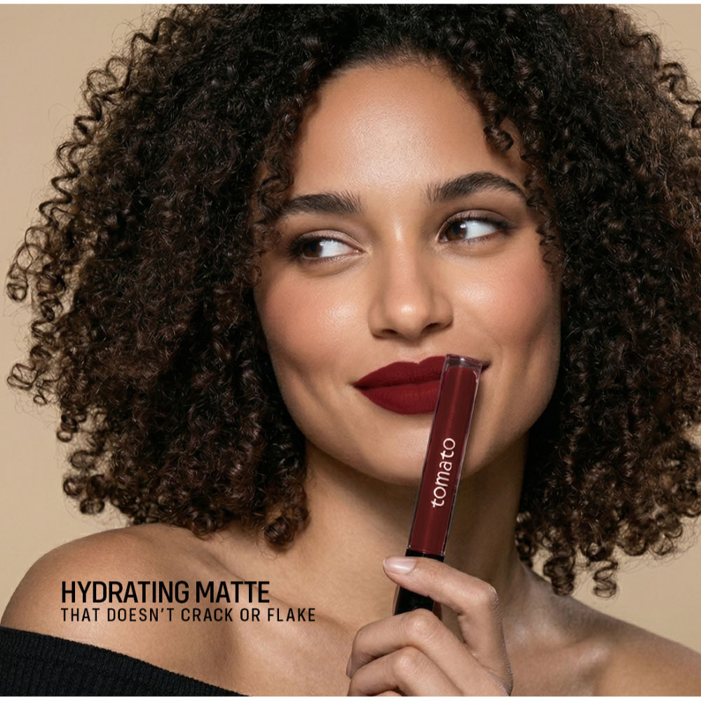 Flicka Tomato Liquid Lipstick Rich Matte Long Lasting Intense Pigment Smudgeproof