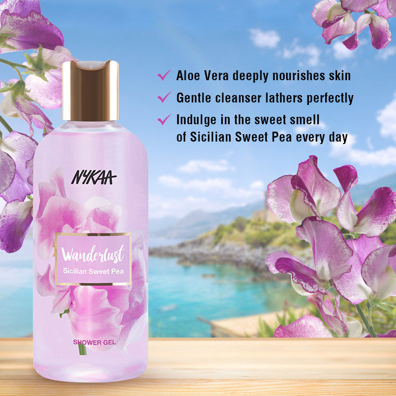 Wanderlust Sicilian Sweet Pea Floral Perfume Body Wash