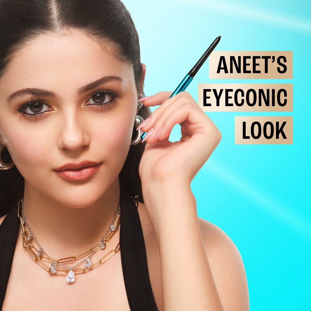 Lakme 9 to 5 Eyeconic Kajal, Waterproof, Smudgeproof, lasts 24 Hrs, Sparkling Black