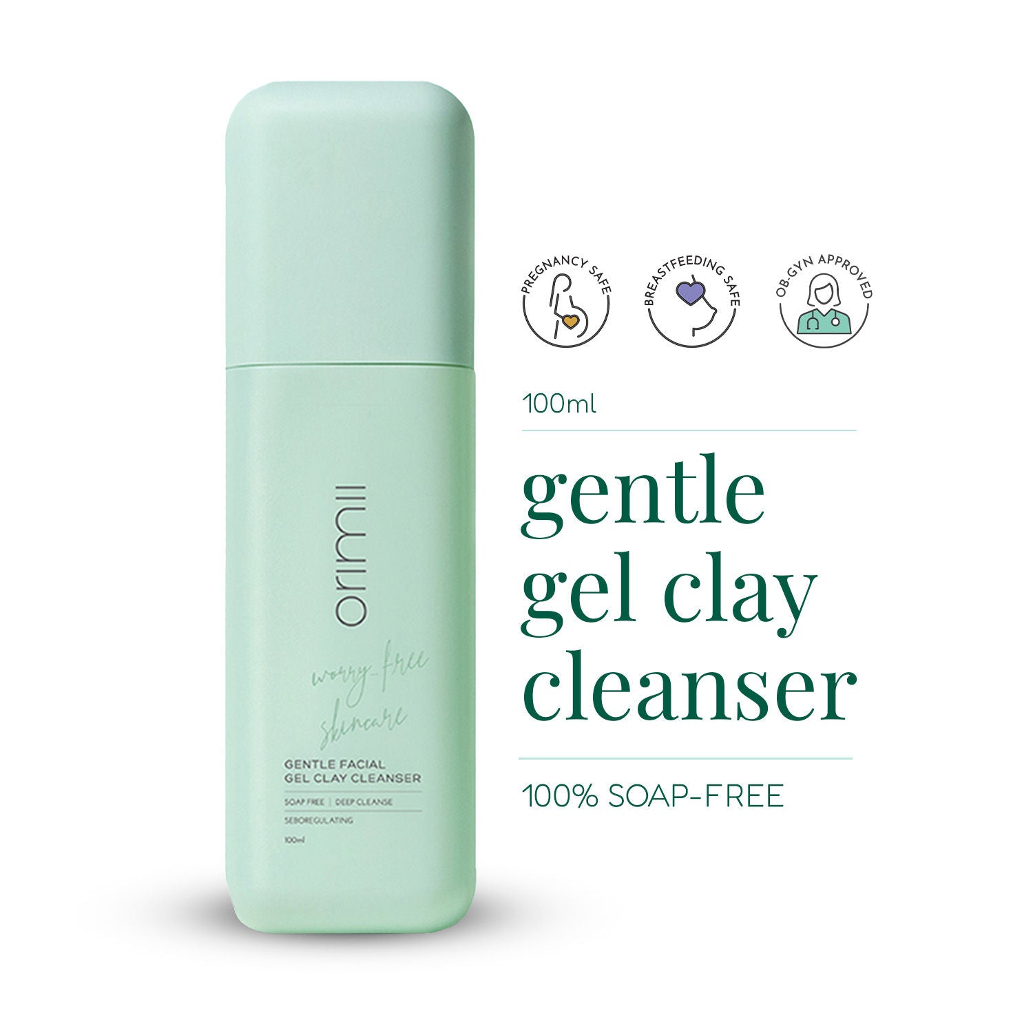 Orimii Soap Free Gentle Cleansing Face Wash for Oil & Acne Control -Non Comedogenic, Pregnancy Safe