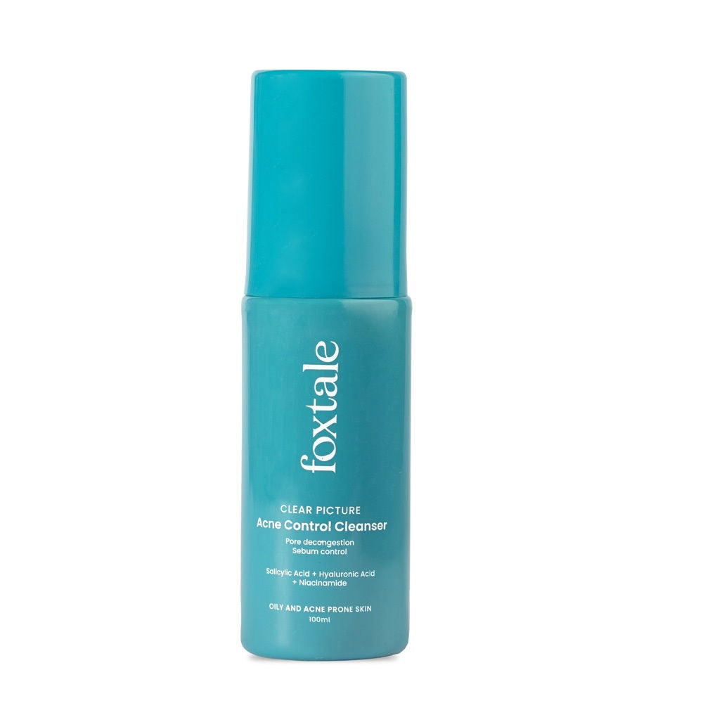 Foxtale Acne Control Cleanser with Salicylic Acid & Niacinamide, Controls Oil & Fights Acne