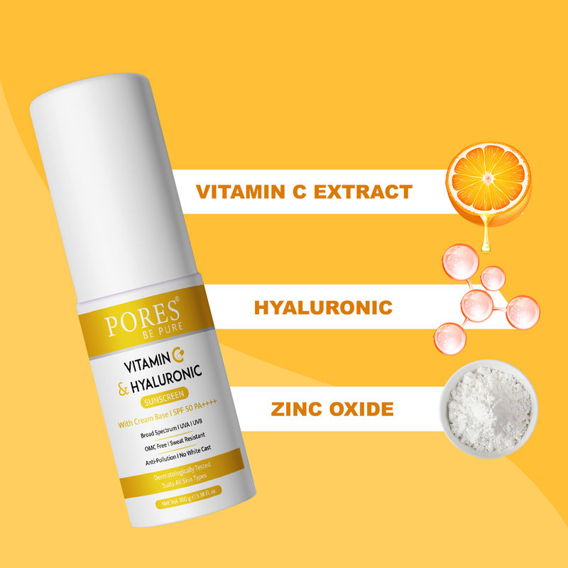 Pores Be Pure Vitamin C Hyaluronic Sunscreen SPF 50 PA++++