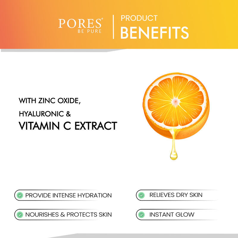 Pores Be Pure Vitamin C Hyaluronic Sunscreen SPF 50 PA++++