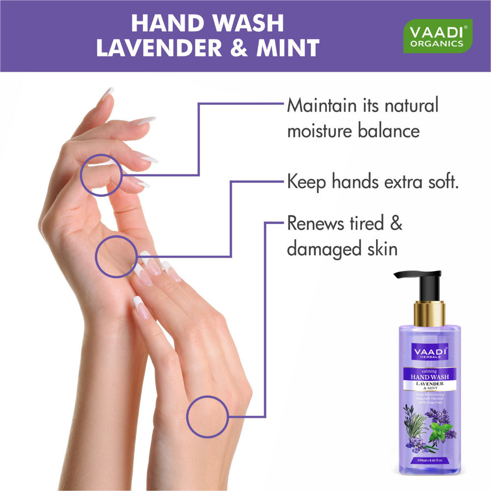 Vaadi Herbals Calming Lavender & Mint - Deep Moisutirizing Hand Wash