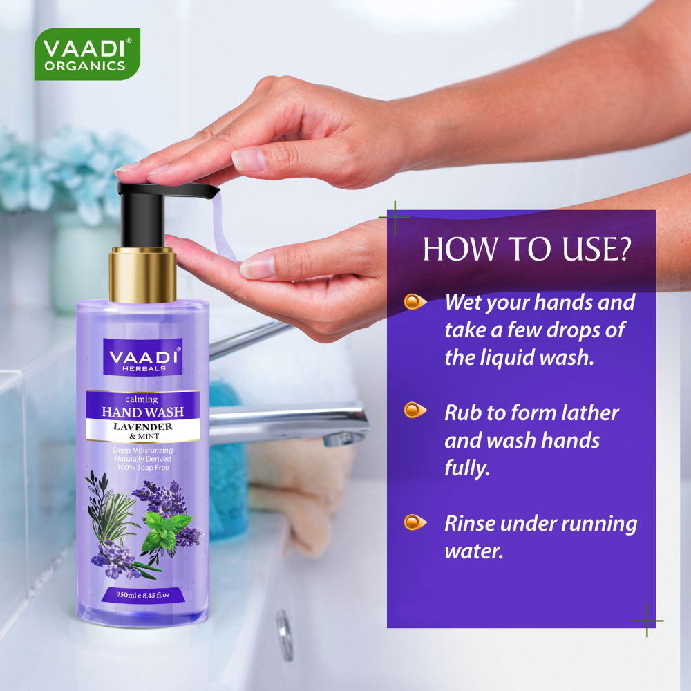 Vaadi Herbals Calming Lavender & Mint - Deep Moisutirizing Hand Wash