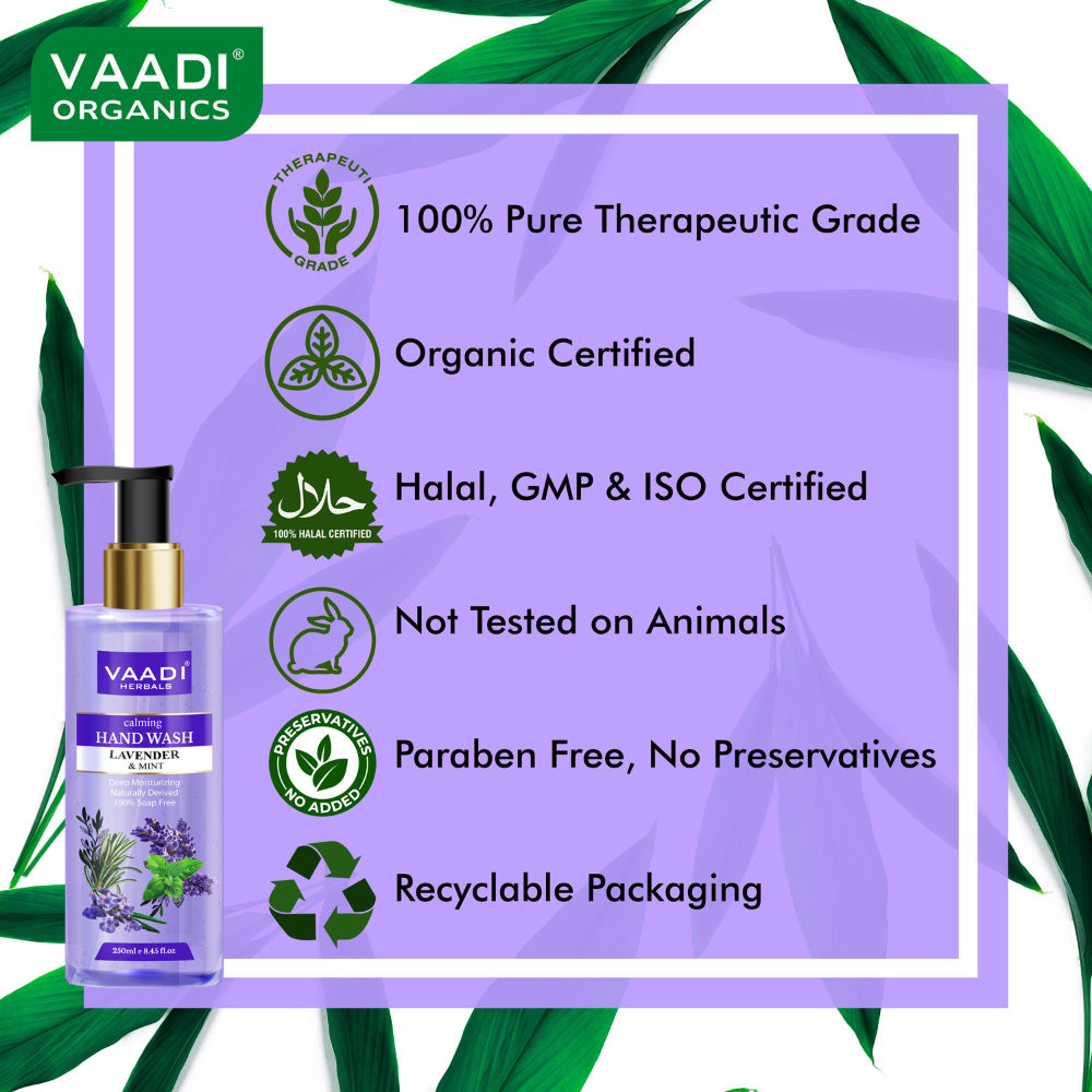 Vaadi Herbals Calming Lavender & Mint - Deep Moisutirizing Hand Wash