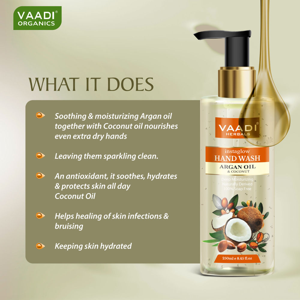 Vaadi Herbals Instaglow Argan Oil & Coconut Hand Wash