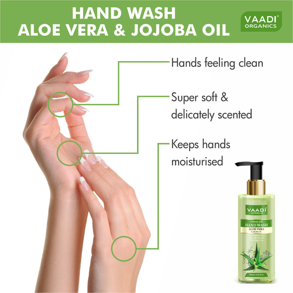 Vaadi Herbals Velvety Soft Aloe Vera & Jojoba Oil Hand Wash