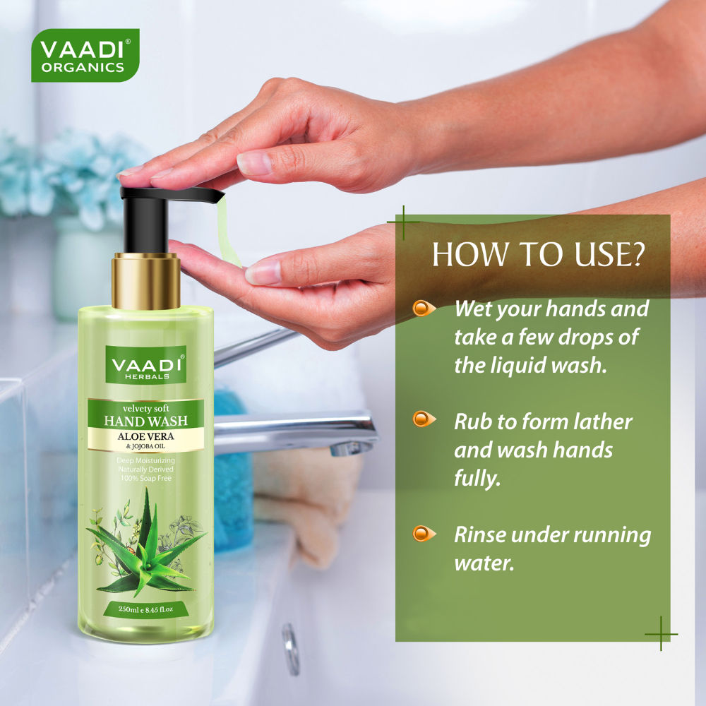 Vaadi Herbals Velvety Soft Aloe Vera & Jojoba Oil Hand Wash