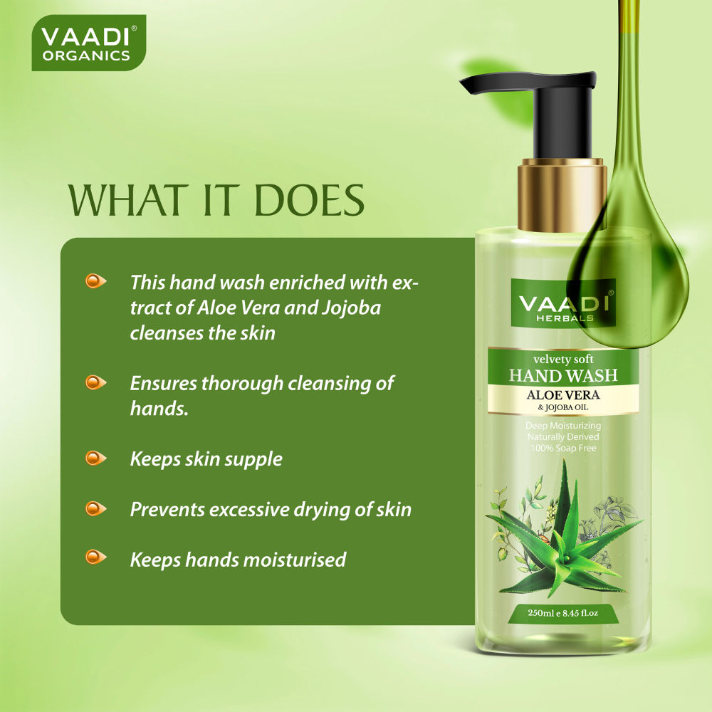 Vaadi Herbals Velvety Soft Aloe Vera & Jojoba Oil Hand Wash