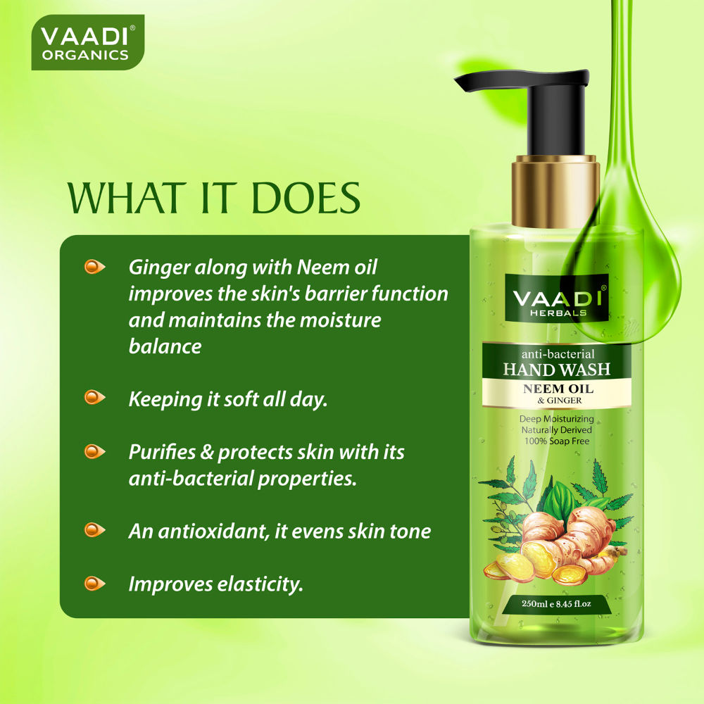 Vaadi Herbals Anti-Bacterial Neem Oil & Ginger Hand Wash