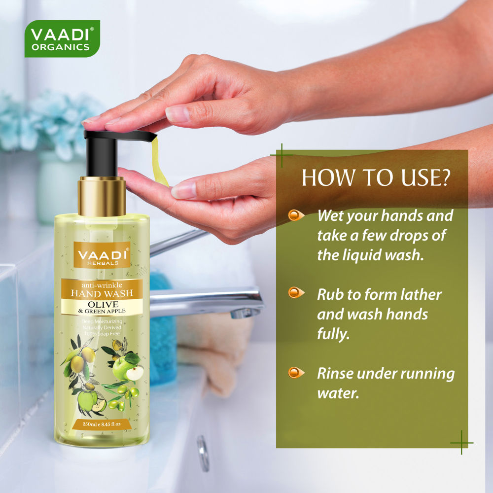 Vaadi Herbals Anti - Wrinkle Olive and Green Apple Hand Wash